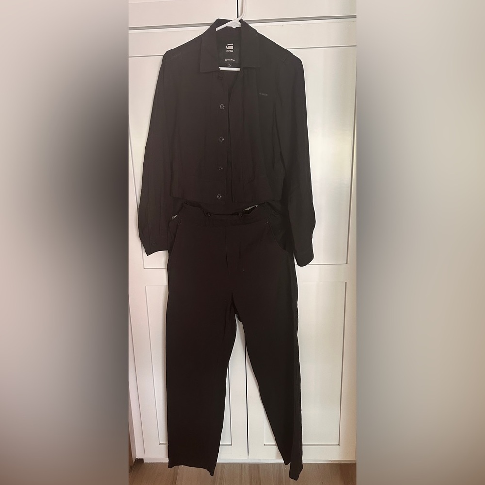 G-Star Black Pantsuit Monochrome Durable Design